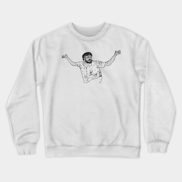 david correos - hUh? Crewneck Sweatshirt by underscoree